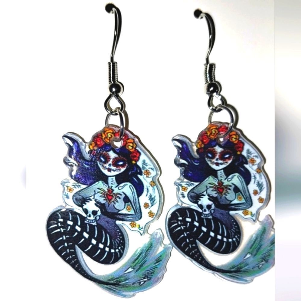 Super cute anime mermaid earrings
